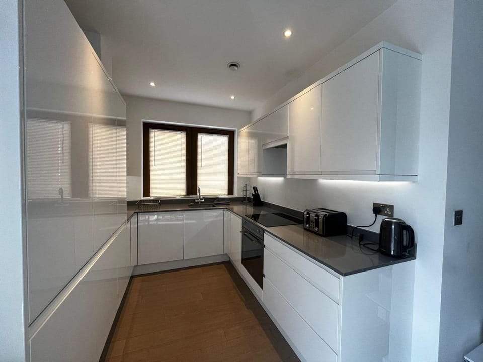 Kitchen or kitchenette, oven, stove