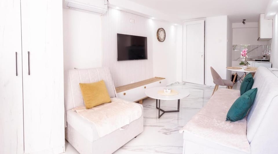 Bed, TV and multimedia, Living room, Photo of the whole room, Seating area, air conditioner