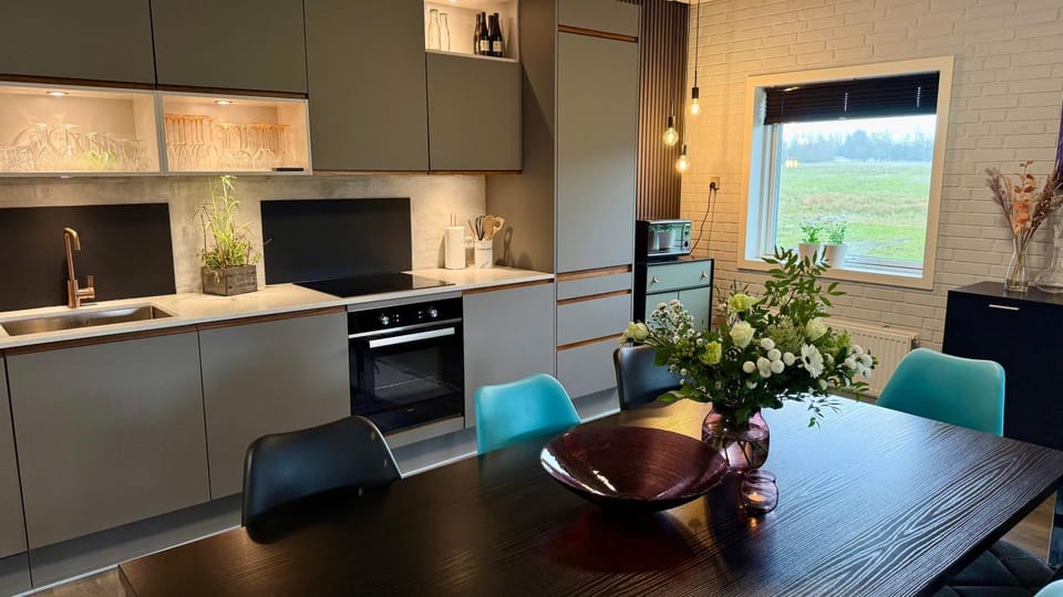 Kitchen or kitchenette, Dining area, dishwasher, oven, stove, toaster