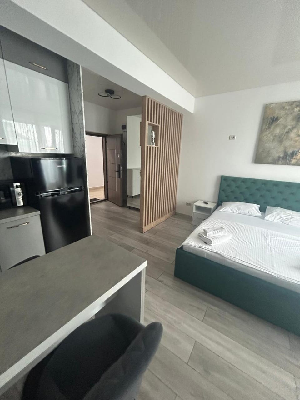 Bed, Kitchen or kitchenette, Living room, Photo of the whole room, Seating area, Bedroom, wardrobe