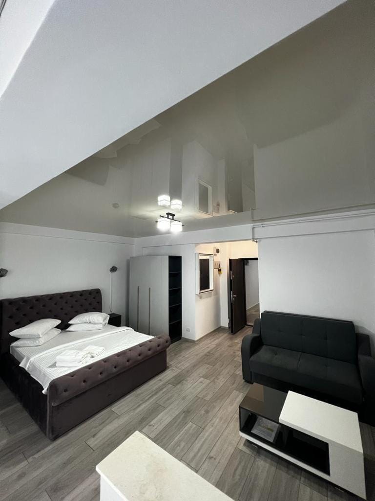 Bed, Living room, Photo of the whole room, Seating area