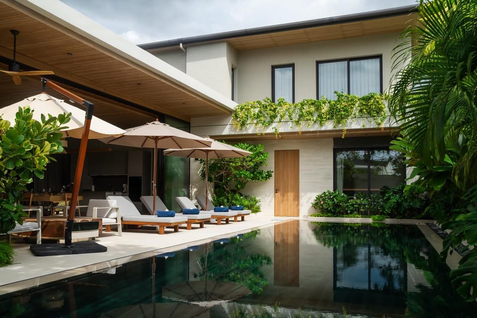 Pool view, sunbed