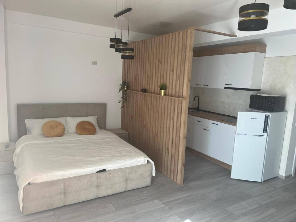 Bed, Kitchen or kitchenette, Photo of the whole room, Bedroom