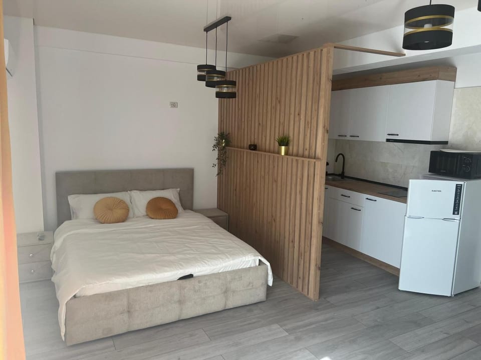 Bed, Kitchen or kitchenette, Photo of the whole room, Bedroom