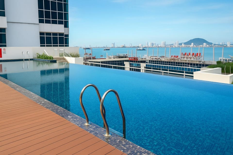 Day, Pool view, Sea view, Swimming pool