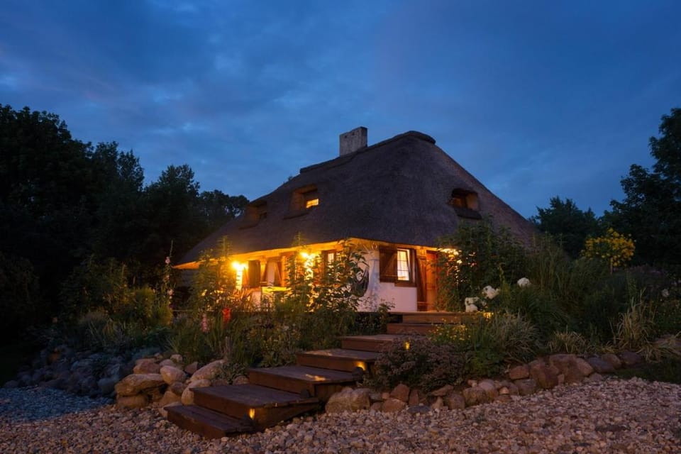 Property building, Night, Garden, Garden view
