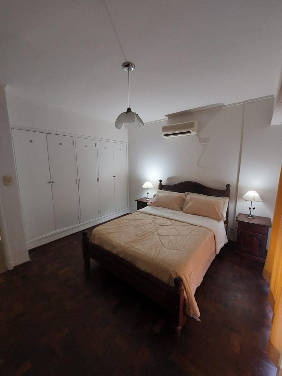 Bed, Photo of the whole room, Bedroom, wardrobe, air conditioner