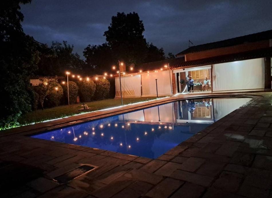 Night, Pool view, Swimming pool