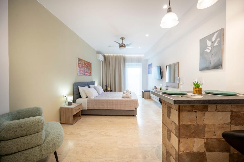 Bed, Living room, air conditioner