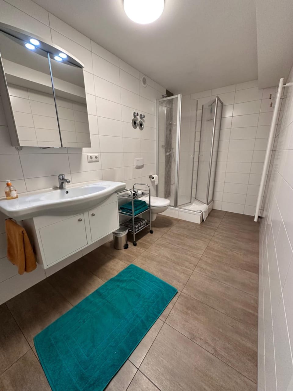 Shower, Toilet, Bathroom, towels, washing machine