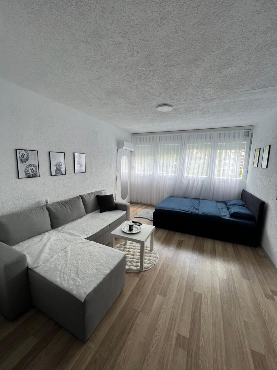 Bed, Living room, Photo of the whole room, Seating area, Bedroom