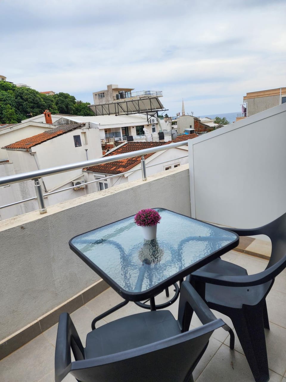Property building, View (from property/room), Balcony/Terrace, Living room