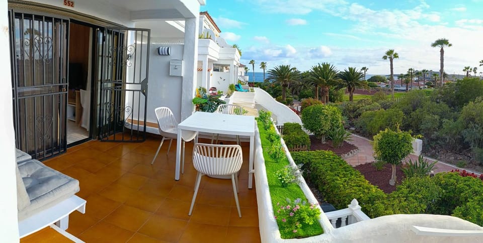 Property building, Patio, Day, Garden, View (from property/room), Balcony/Terrace, Garden view