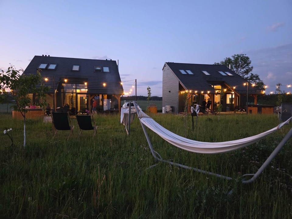 Property building, Night, Garden view