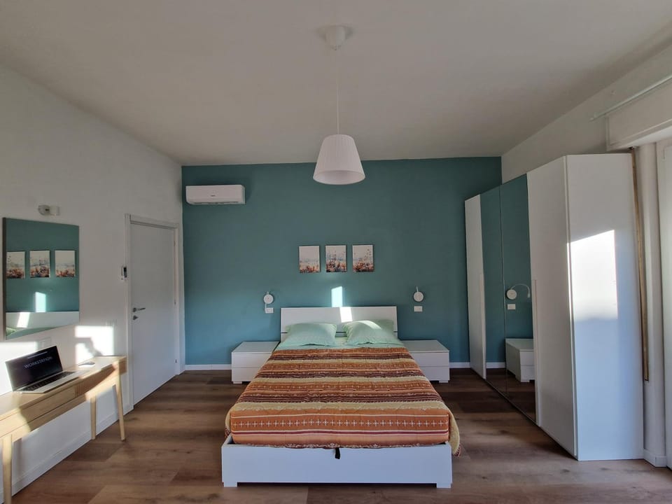 Bed, Photo of the whole room, Bedroom, cot, wardrobe, air conditioner