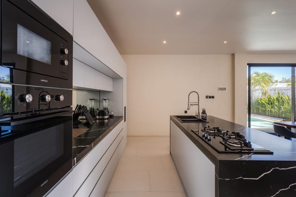 Kitchen or kitchenette, dishwasher, minibar, stove