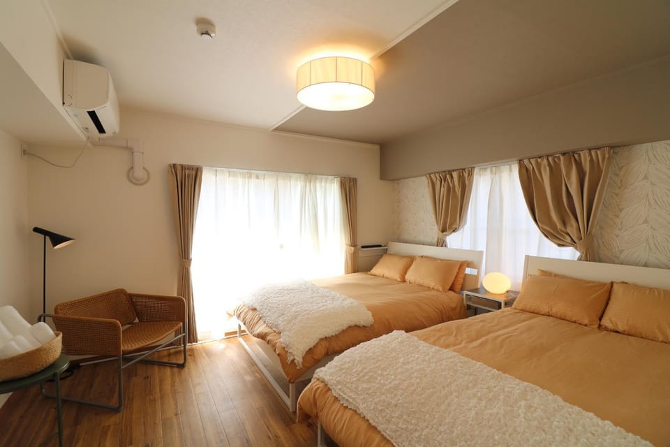 Bed, Bedroom, air conditioner