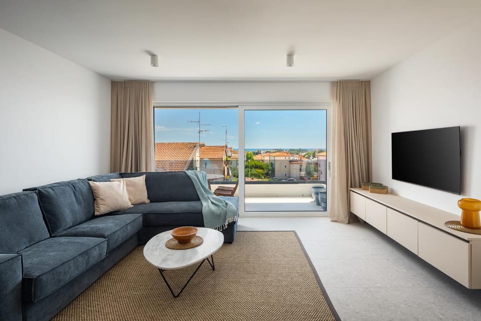 Living room, Seating area, Sea view