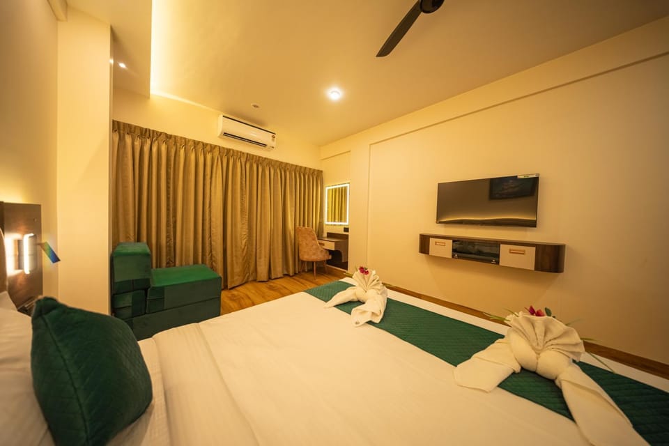Bed, Bedroom, air conditioner