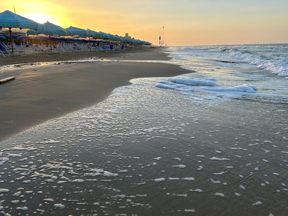 Natural landscape, Beach, Sea view, Sunset
