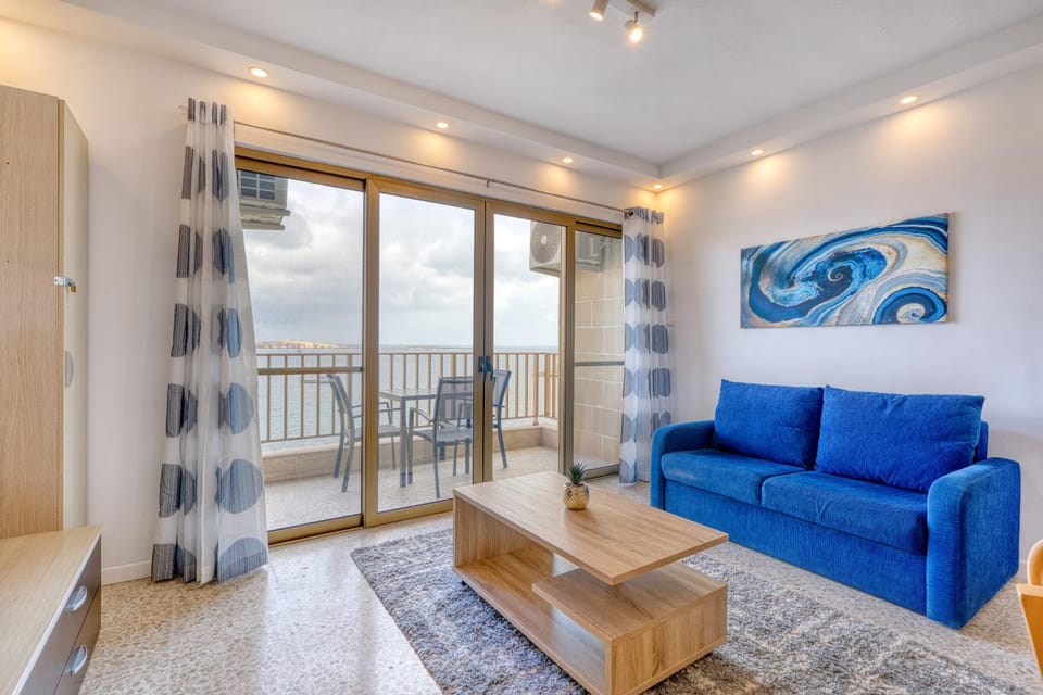 Living room, Seating area, Sea view