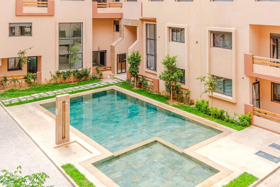 Property building, Patio, Day, Garden, Garden view, Pool view, Swimming pool