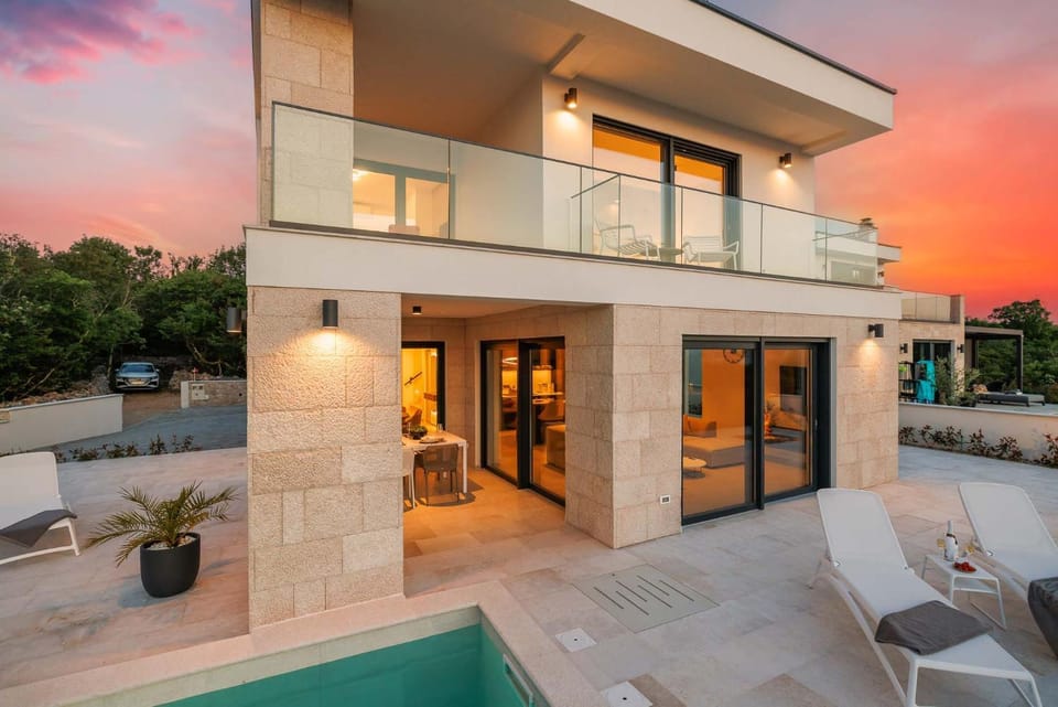 View (from property/room), Balcony/Terrace, Pool view, Swimming pool, Sunset