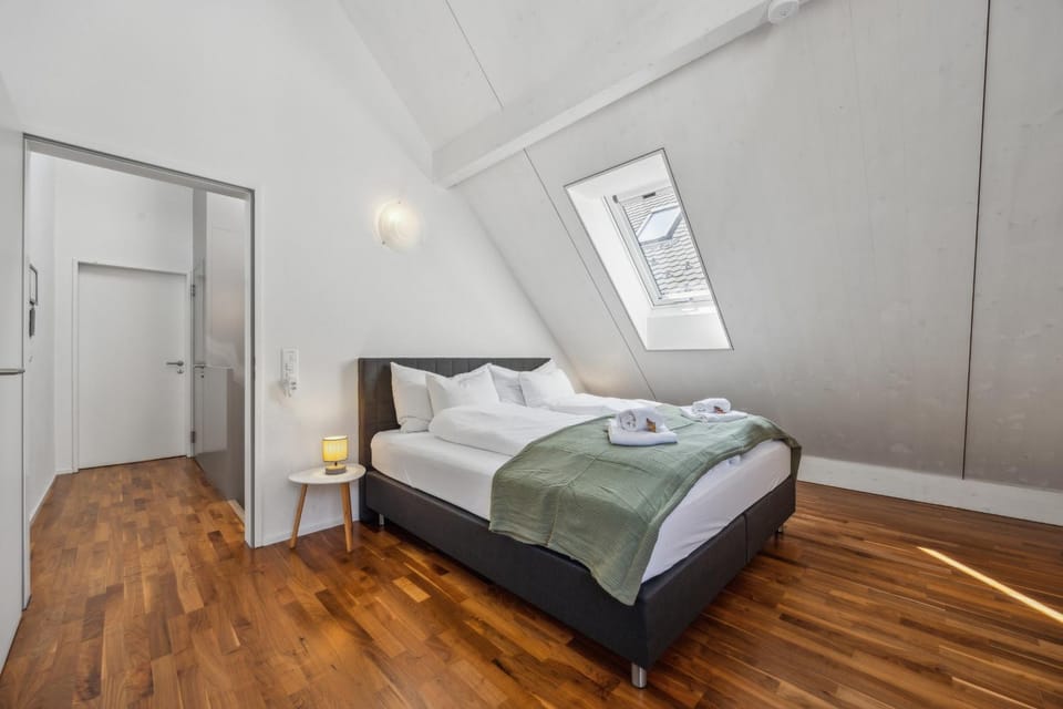 Bed, Photo of the whole room, Bedroom, towels, wardrobe