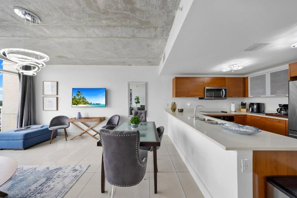 Kitchen or kitchenette, Living room, Dining area