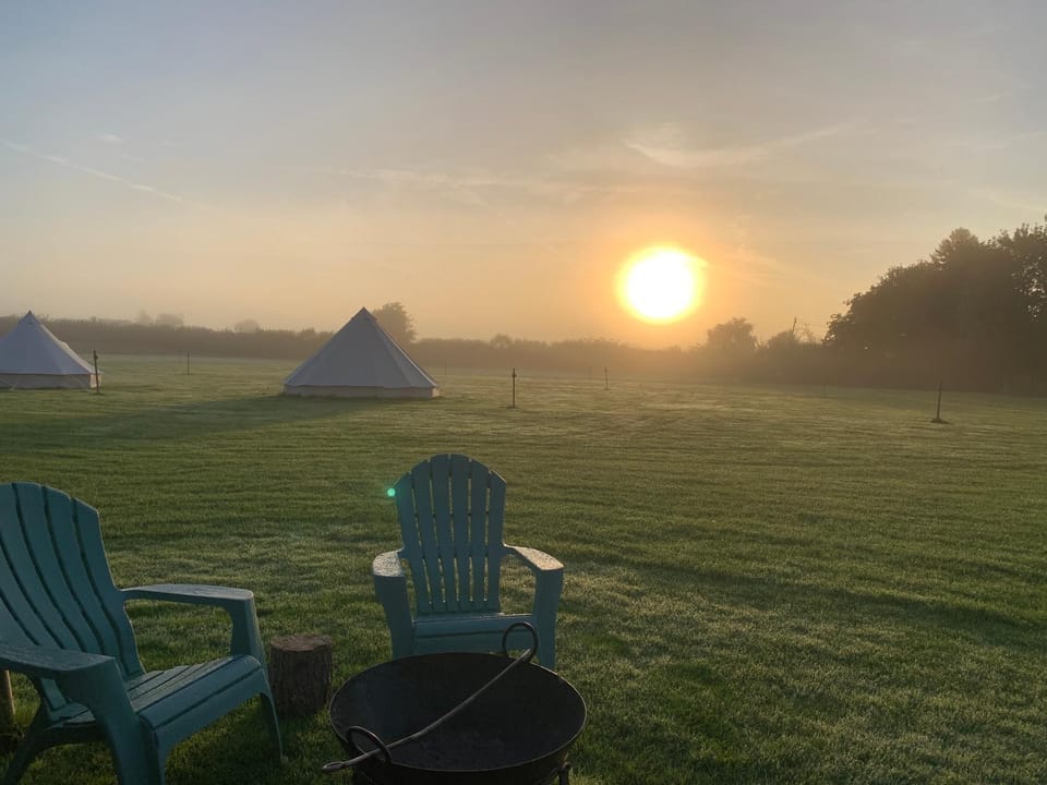 5 Metre 'UNFURNISED' Bell Tent Campground/ 
RV Resort in Wales