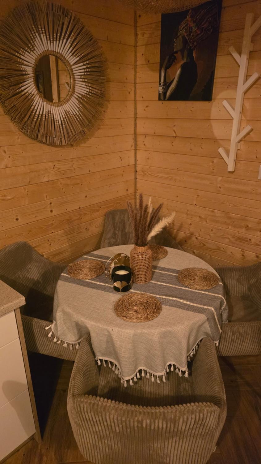 Całoroczny-"Domek na zielonej łące" -styl boho Apartment in Leba