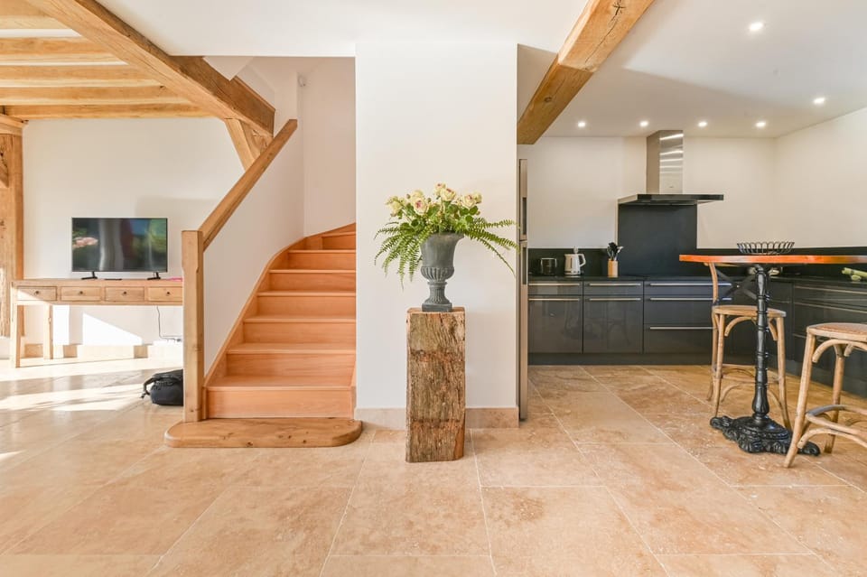 Living room, kitchen