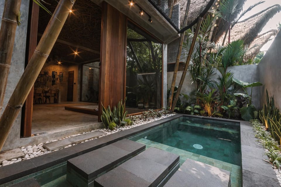 Natural landscape, Garden, Garden view, Pool view, Swimming pool