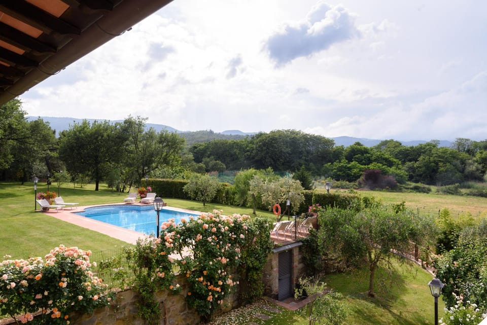 Spring, Day, Natural landscape, Garden, Garden view, Mountain view, Pool view, Swimming pool, sunbed
