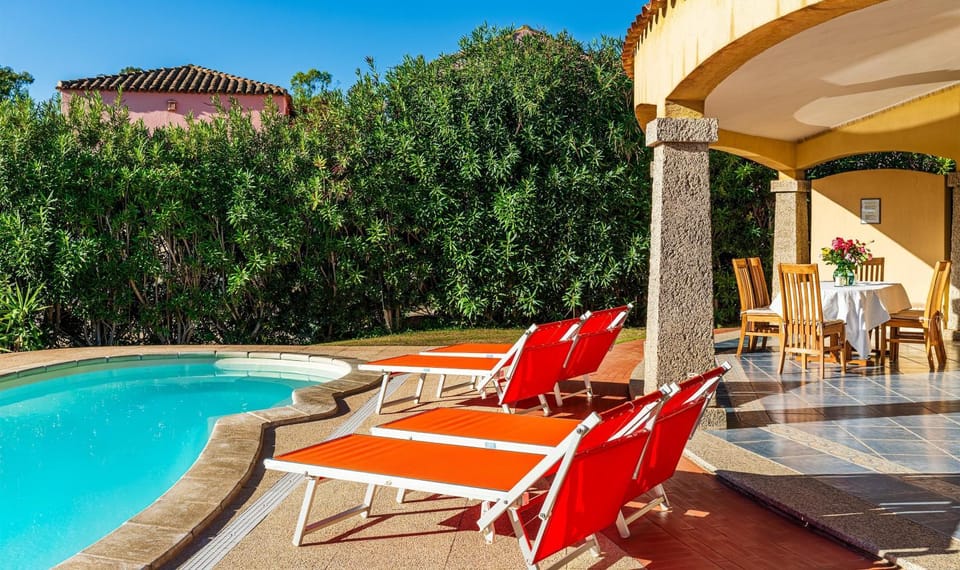 Property building, Living room, Swimming pool