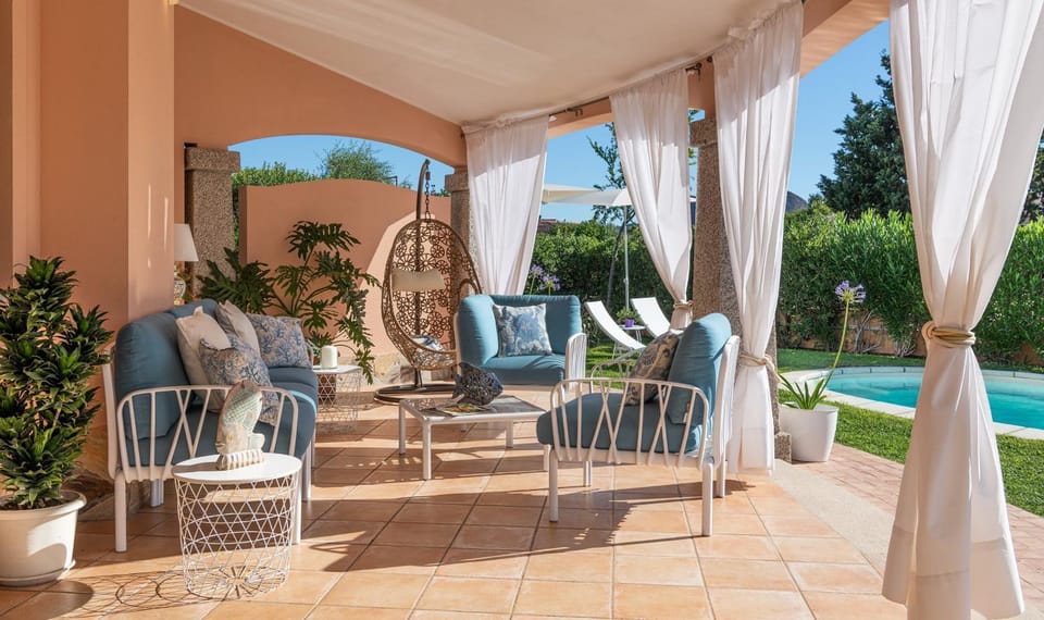 Property building, Living room, Swimming pool