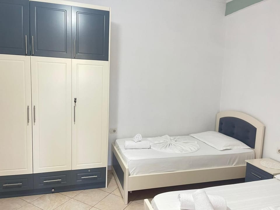 Bed, Photo of the whole room, Bedroom, towels, wardrobe