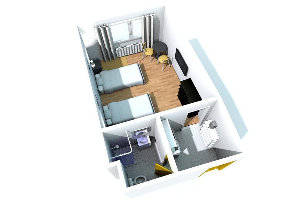 Photo of the whole room, Floor plan