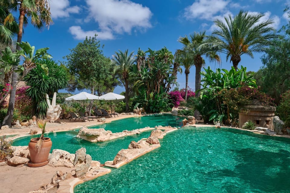 Property building, Living room, Swimming pool