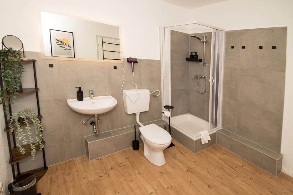 Shower, Toilet, Bathroom, hair dryier