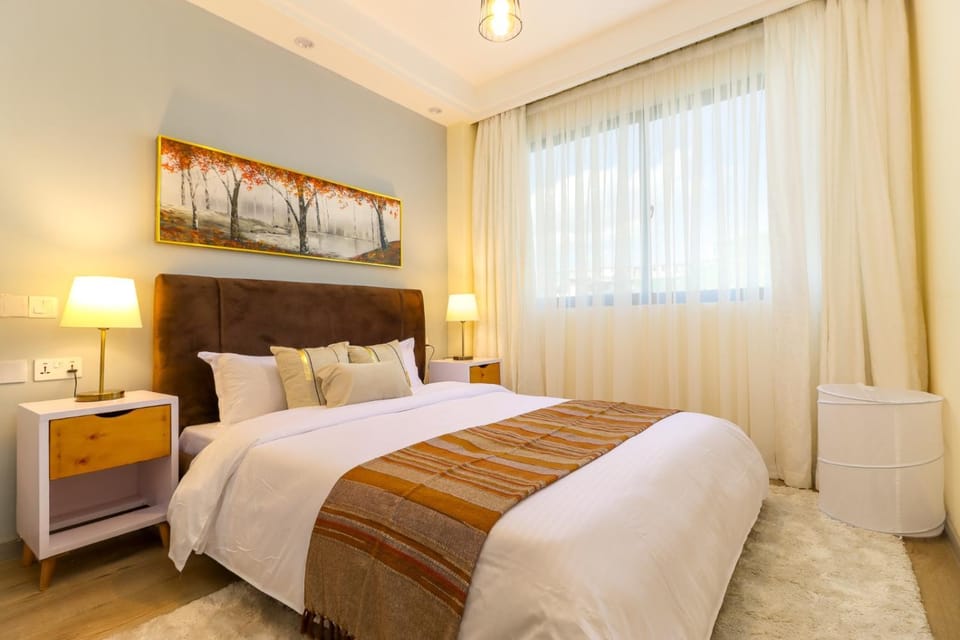 celestial modernly furnished two bedroom apartment which features amazing city views, swimming pool ,ample private parking space and rooftop chill spot Apartment in Nairobi