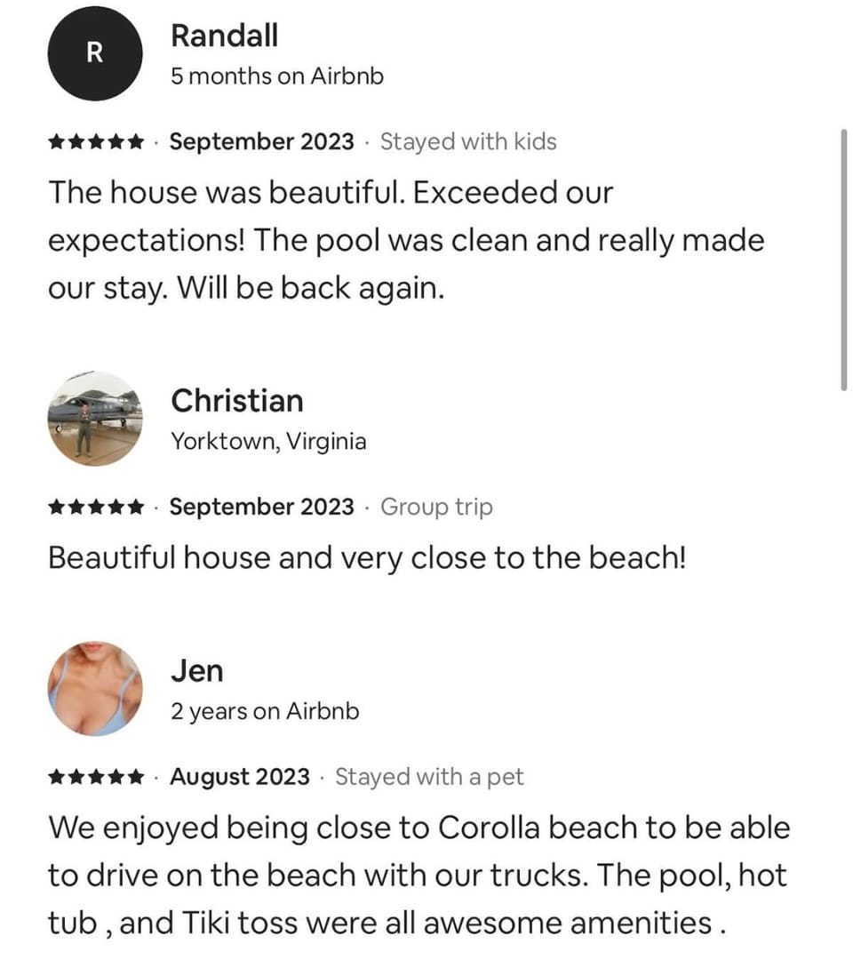 Dog Friendly Pool Hot Tub 8Min Walk to Beach House in Corolla