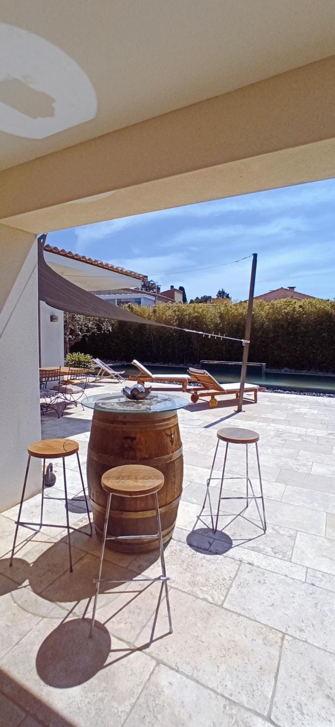 Patio, Pool view