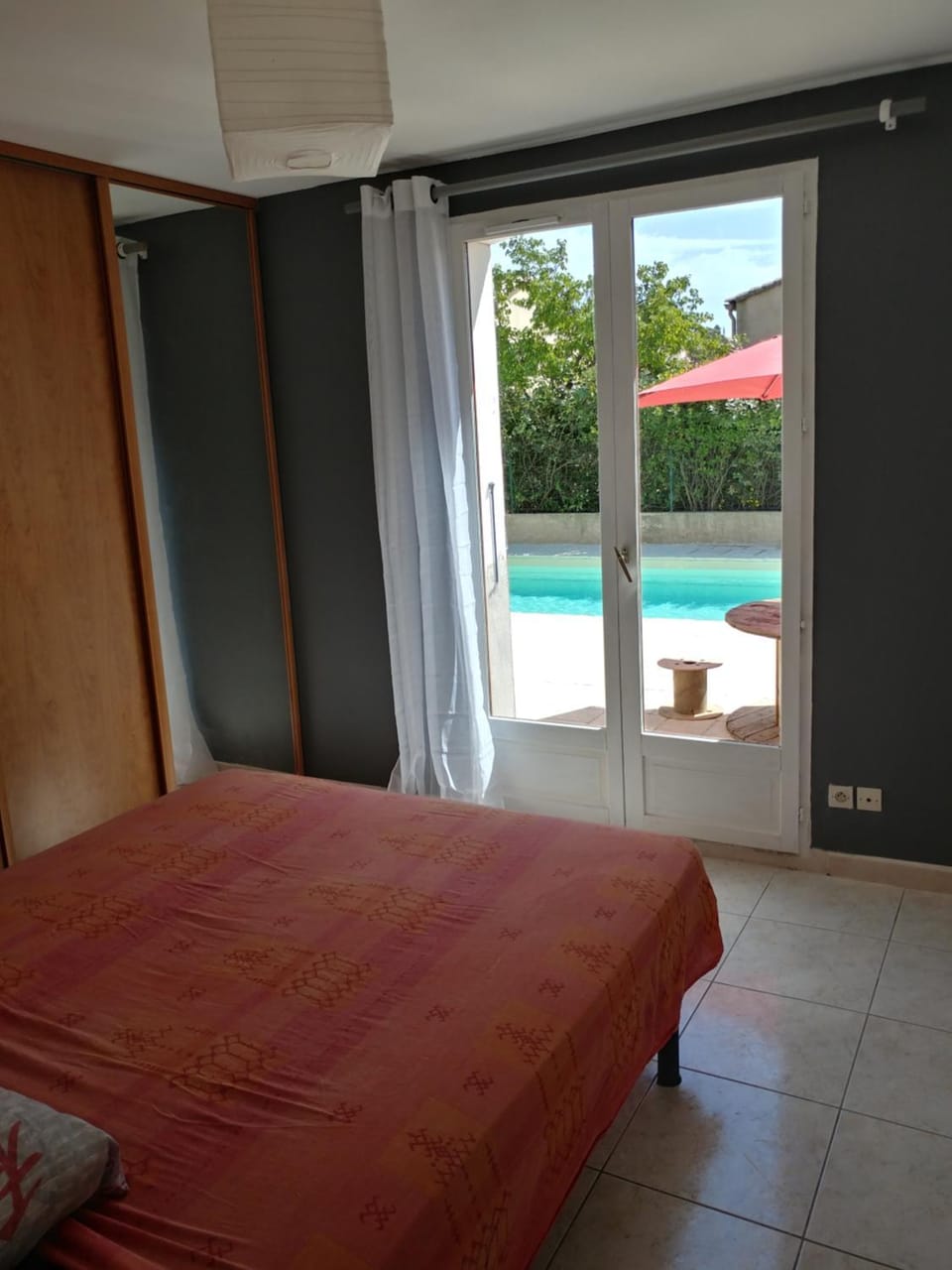 Bedroom, Pool view