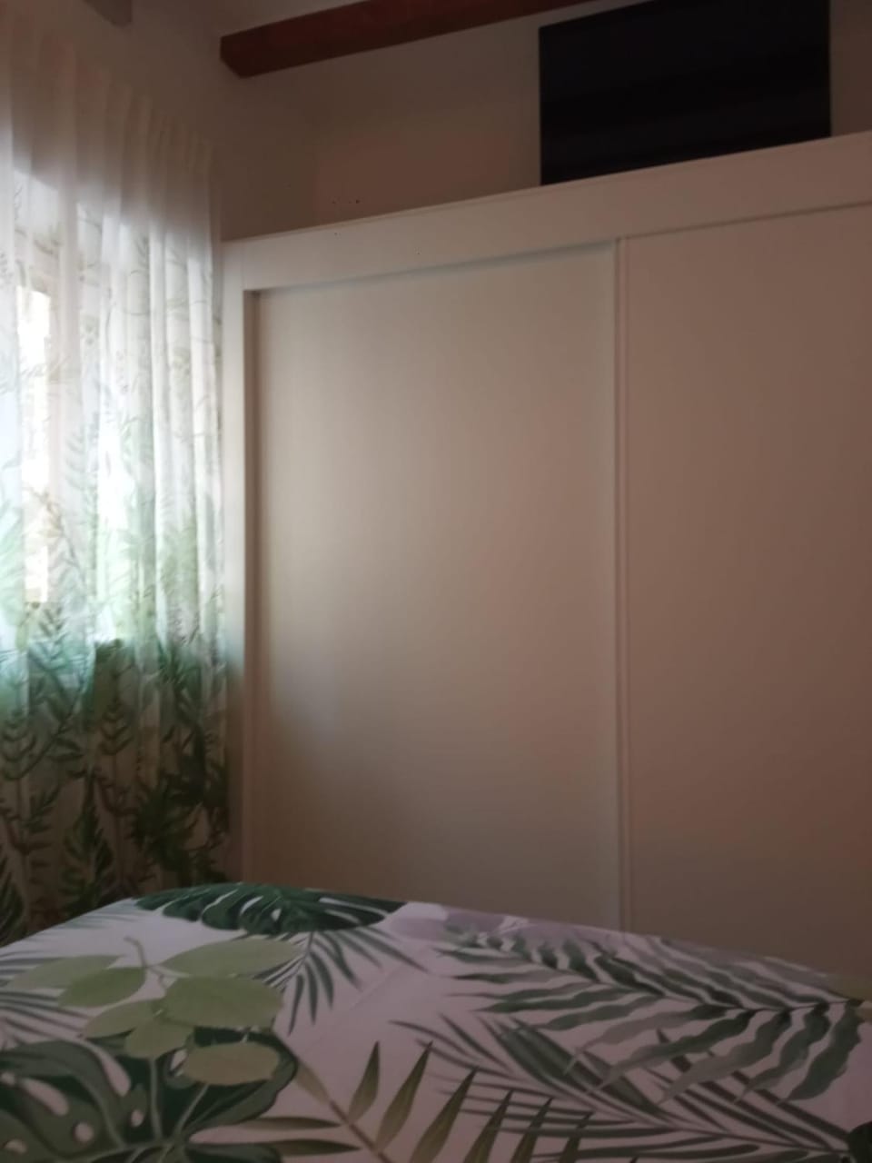 Bed, TV and multimedia, Bedroom, Garden view, wardrobe
