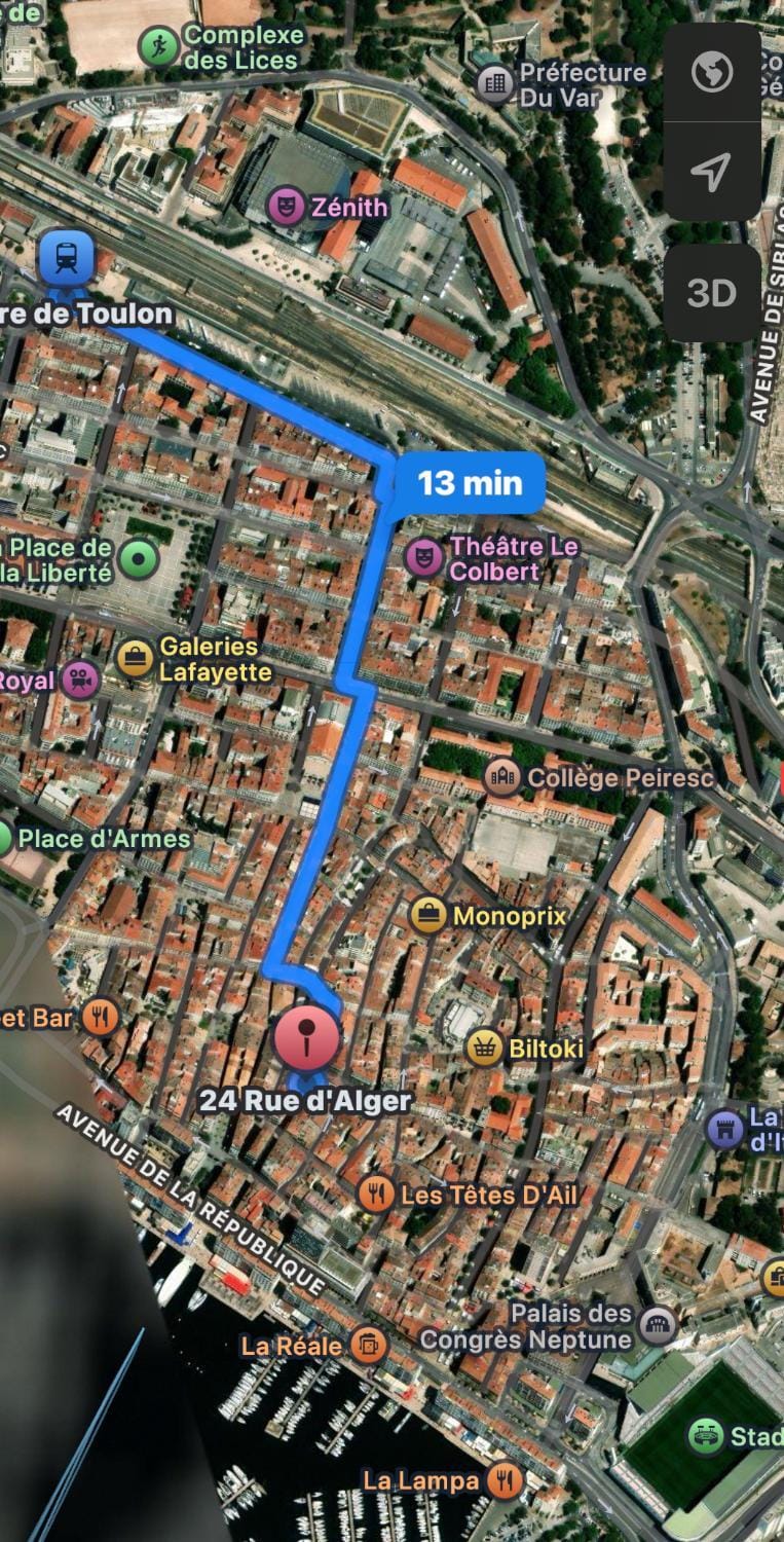 T2 luxe 100 m port, Clim, Wi-Fi Apartment in Toulon