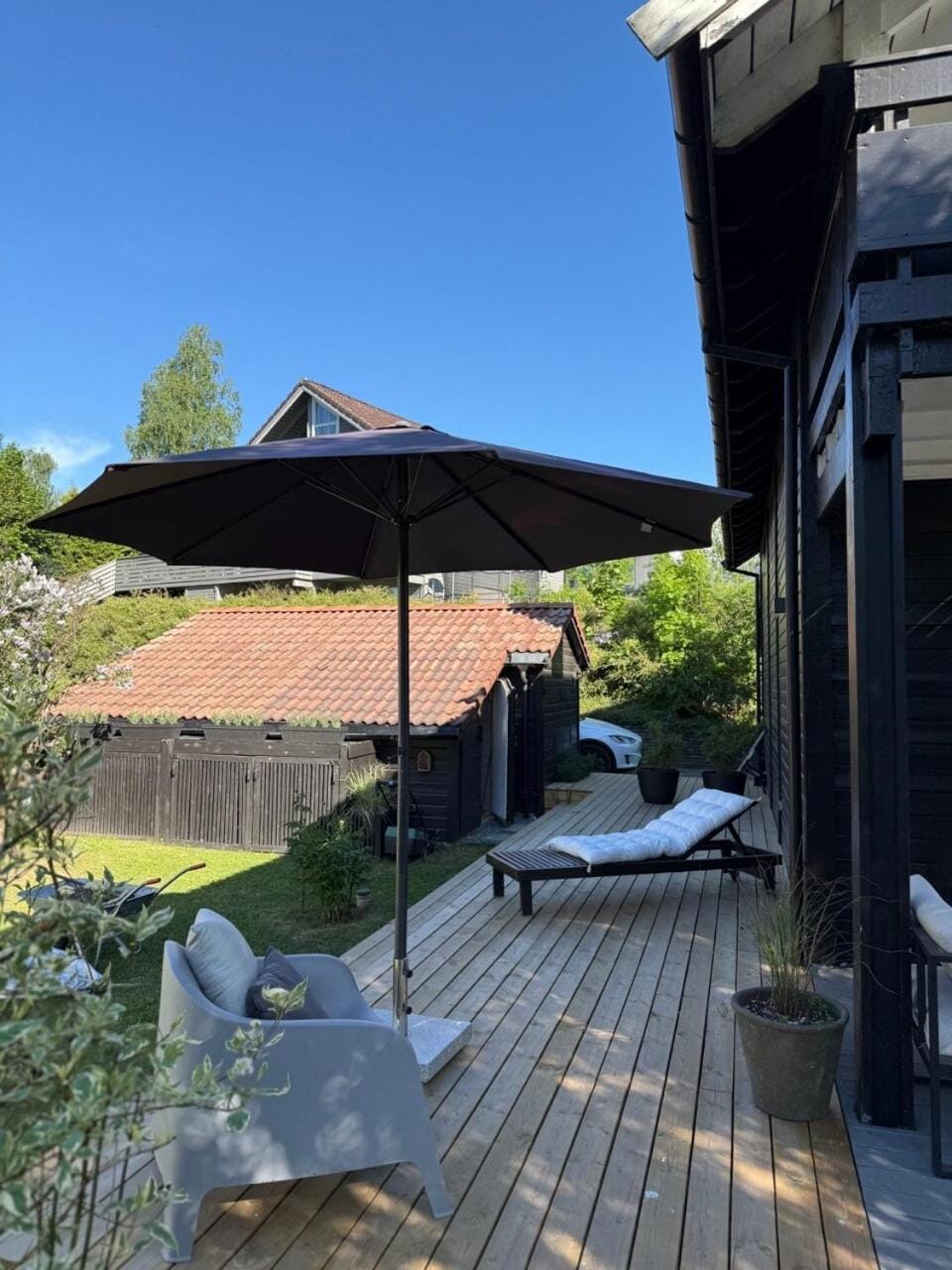 Patio, Day, Balcony/Terrace, Garden view, sunbed