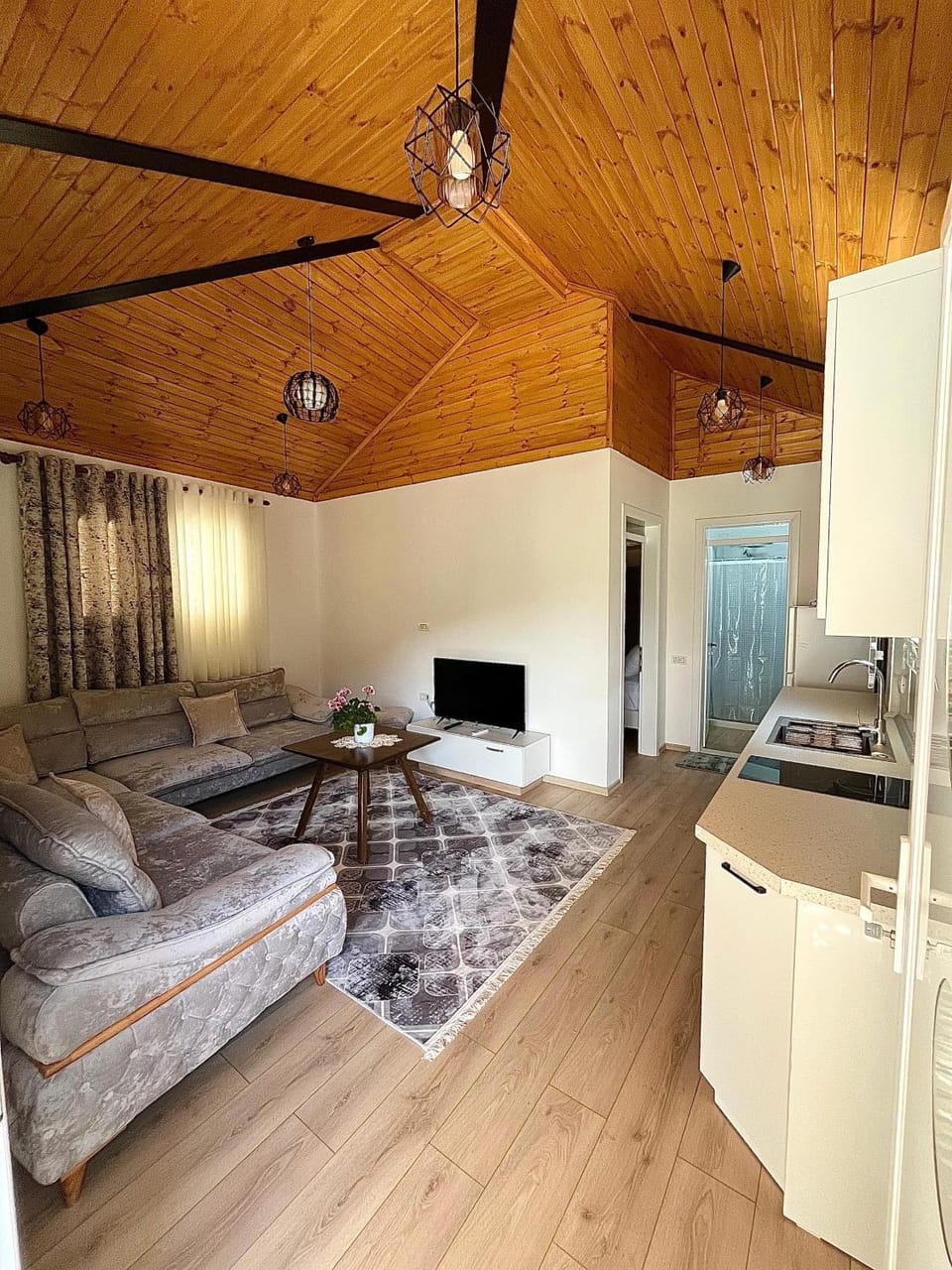 TV and multimedia, Kitchen or kitchenette, Living room, Seating area