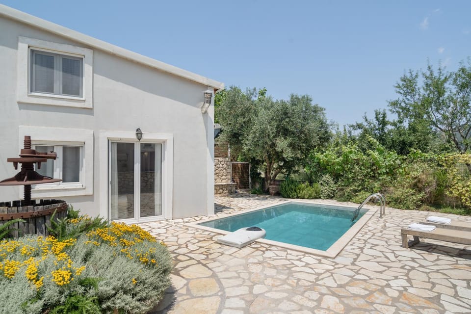 Property building, Living room, Swimming pool