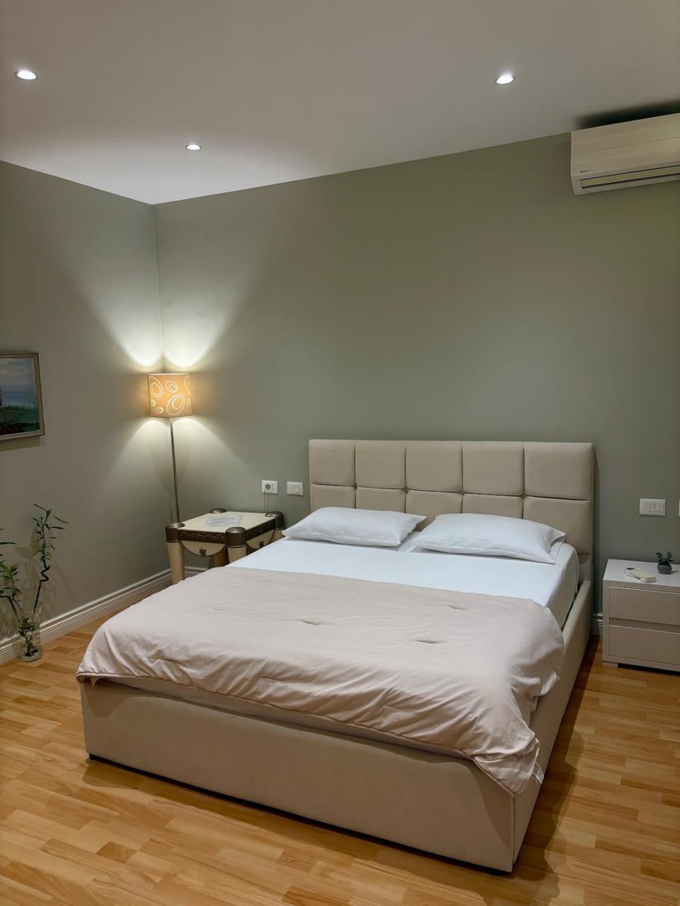 Bed, Photo of the whole room, Bedroom, air conditioner